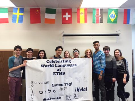 World language students are ready to begin the week's festivities