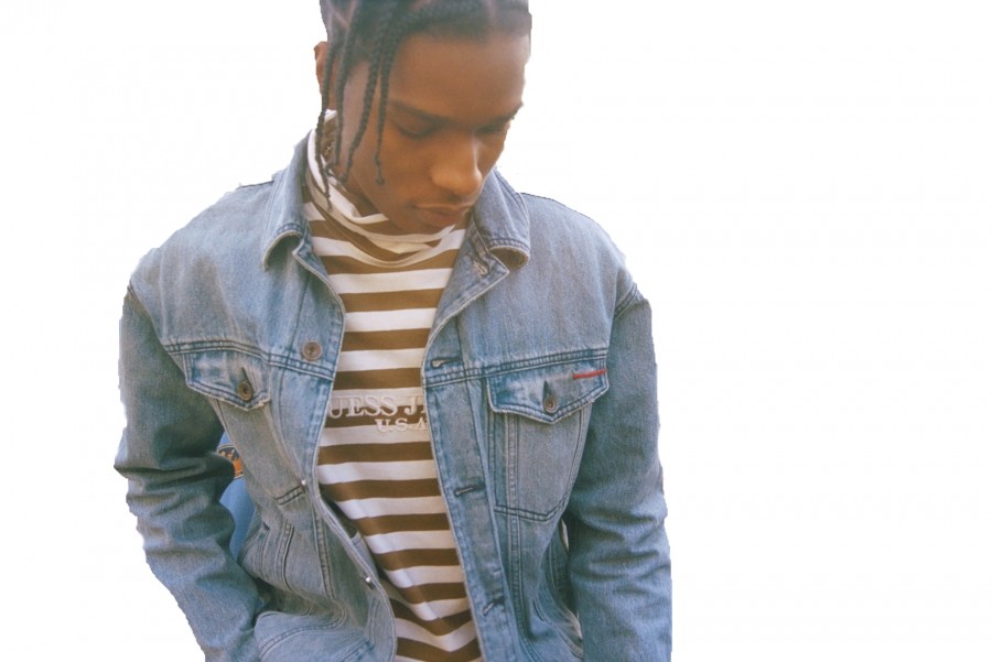 An A$AP Rocky x Guess?model 