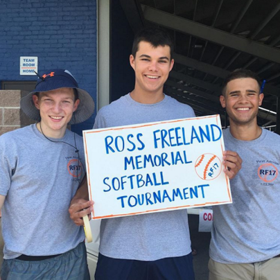 Ben Osterlund, Mark Roth (2015) and Charlie Maxwell (2016) at last years softball tournament 