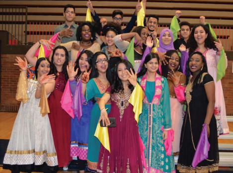 SAME students celebrate their culture at recent pep rally. 