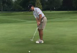 Senior Nick Basso practices his swing.