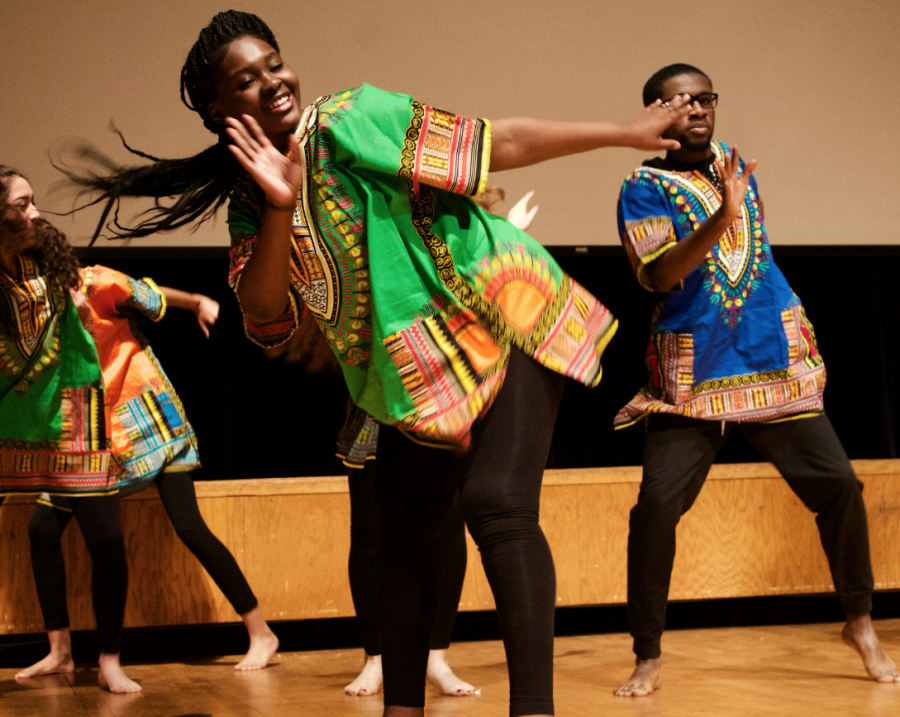 Speaker Devea Williams, and dancers Jacline Baptiste and Dominick McIntosh at 2018 Black Summit.