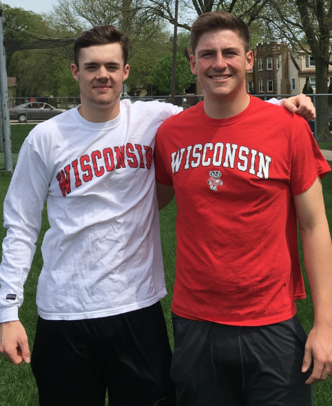 Harry Porter and Joe Epler, good friends at ETHS, will be rooming next year at University of Wisconsin.