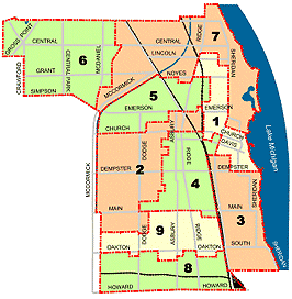 Wards of Evanston, Illinois