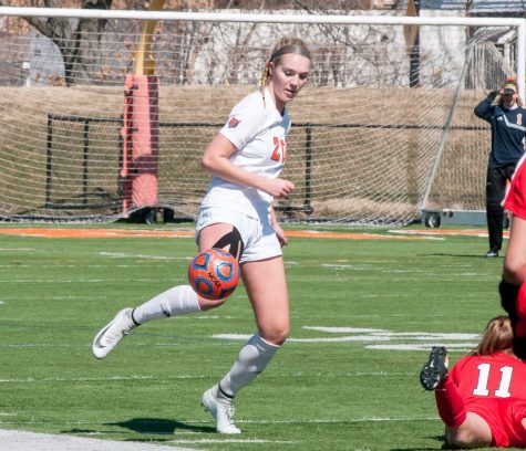 Destefano goes to kick the ball.