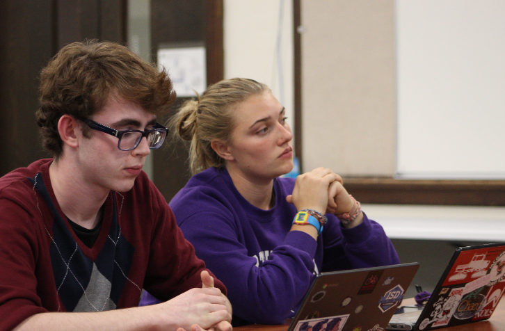 Student Representative Echo Allen and Vice Student Representative Isaac Slevin. 