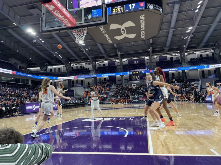 ETHS took on New Trier at Northwesterns Welsh-Ryan Arena last season.