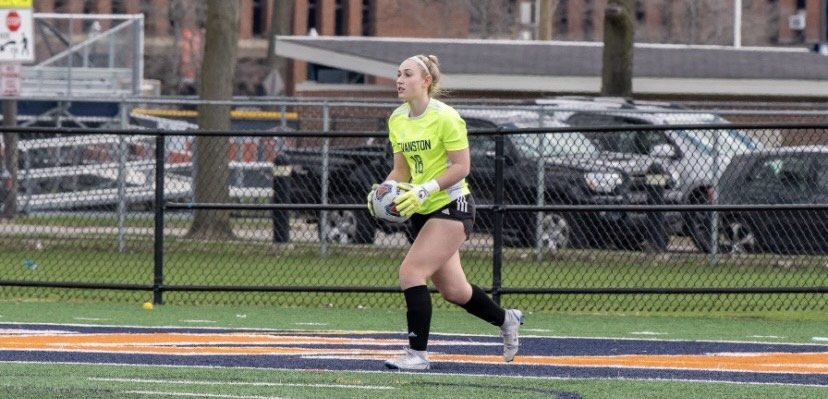 Ariel Kite plays goalkeeper during her junior season. (Photo courtesy of Ariel Kite.)