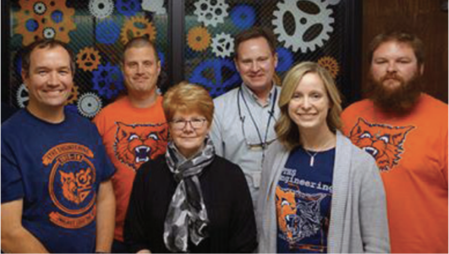 Gary Haller (back row, second from left) has been a core member of the Career and Technical Education Department at ETHS