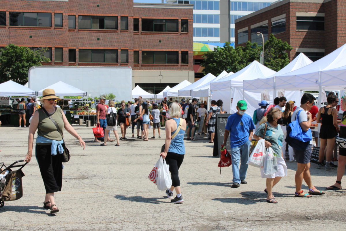 The Evanston Farmers Market, held from May 6 to Nov. 4 in 2023 in downtown Evanston. 