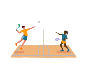On Sept. 9, 12 ETHS badminton players faced off in the gym of Stevenson High School.
