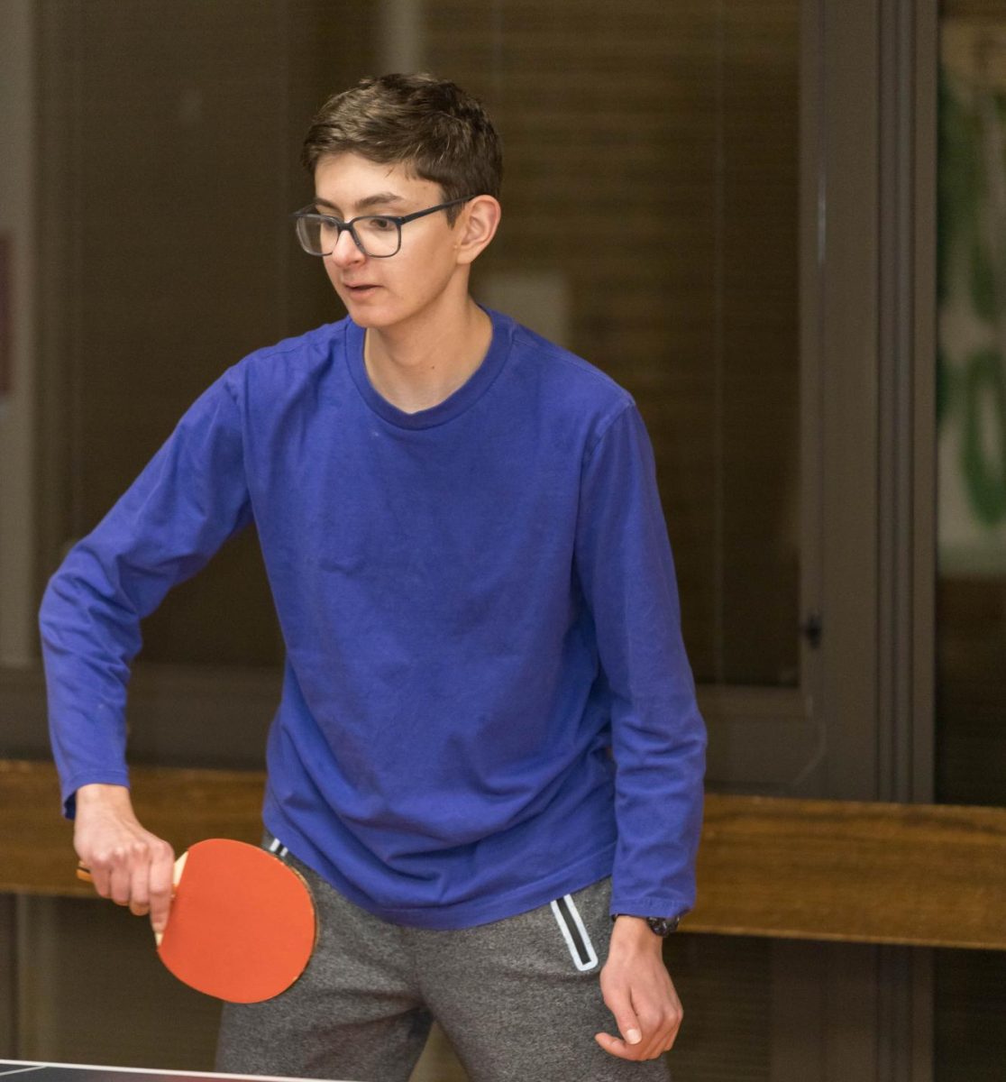Adam Sklar ready to return the ball. Photo By Stuart-Rodgers