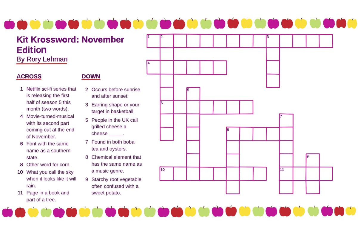 November Monthly Crossword